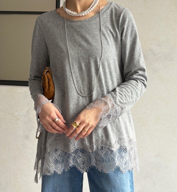  「ヘムレースロンTEE」|Tシャツ・カットソー|