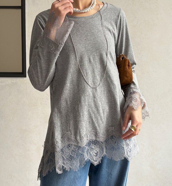  「ヘムレースロンTEE」|Tシャツ・カットソー|