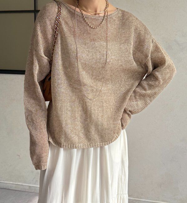  「メランジプルオーバー」|ニット・セーター|ベージュ