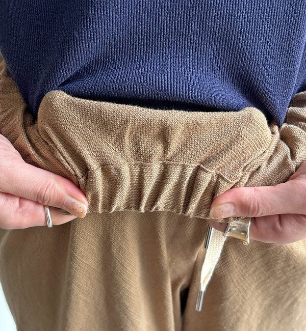  「【全骨格細見え！】リネンバイヤスパンツ」|チノ|