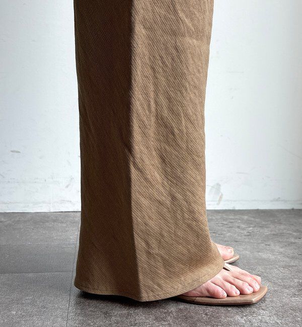  「【全骨格細見え！】リネンバイヤスパンツ」|チノ|