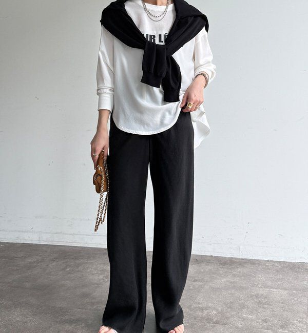  「【全骨格細見え！】リネンバイヤスパンツ」|チノ|