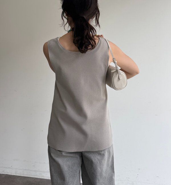  「フロントボタンスクエアニットタンク」|ニット・セーター|