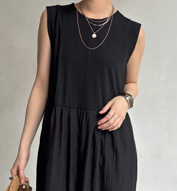  「【WEB限定】ドッキングサロペット」|ワンピース|ブラック