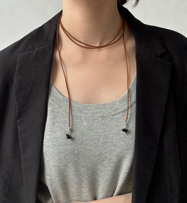  「コードチョーカー」|ネックレス|ブラウン