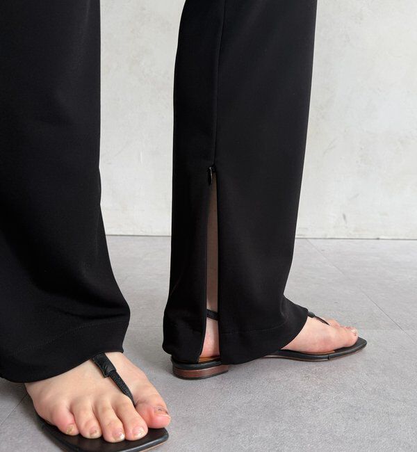  「サイドファスナーセミフレアパンツ」|チノ|