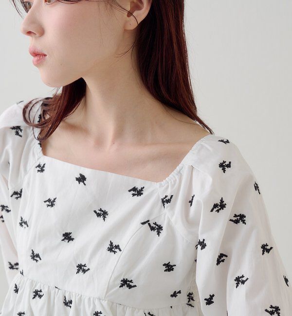  「【花柄&無地】フラワーバルーンブラウス」|シャツ・ブラウス|