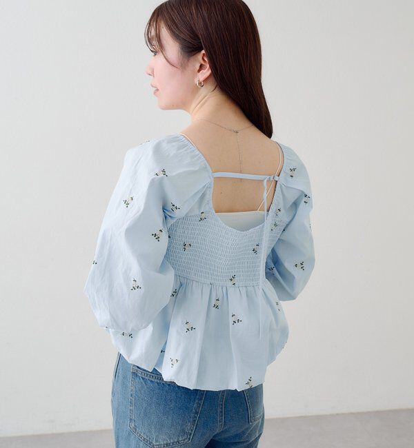  「【花柄&無地】フラワーバルーンブラウス」|シャツ・ブラウス|