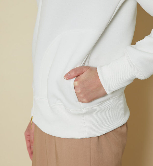  「【WEB限定/キレイめ上品】スポンジダンボールZIPパーカーカットソー」|パーカー|