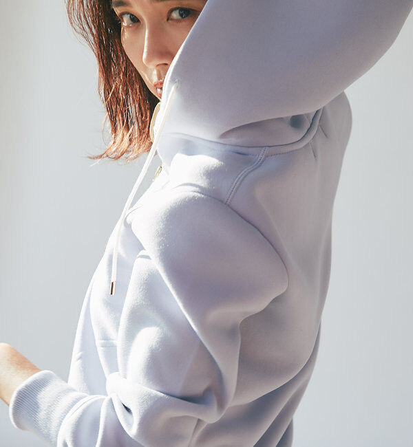  「【WEB限定/キレイめ上品】スポンジダンボールZIPパーカーカットソー」|パーカー|