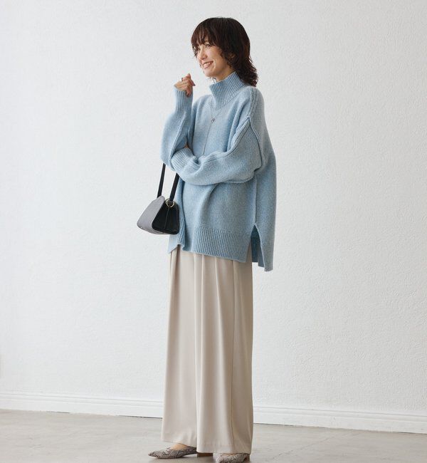  「【暖かな素材感/リバイバル】MIXヤーンタートルニット」|ニット・セーター|