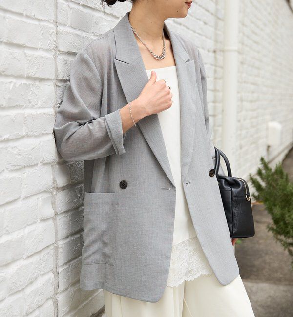  「予約【新色追加/ウォッシャブル】シアースラブオーバージャケット」|テーラードジャケット|