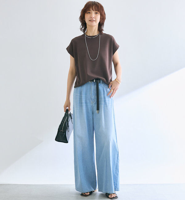  「【接触冷感】クールタッチショルダーニット」|ニット・セーター|