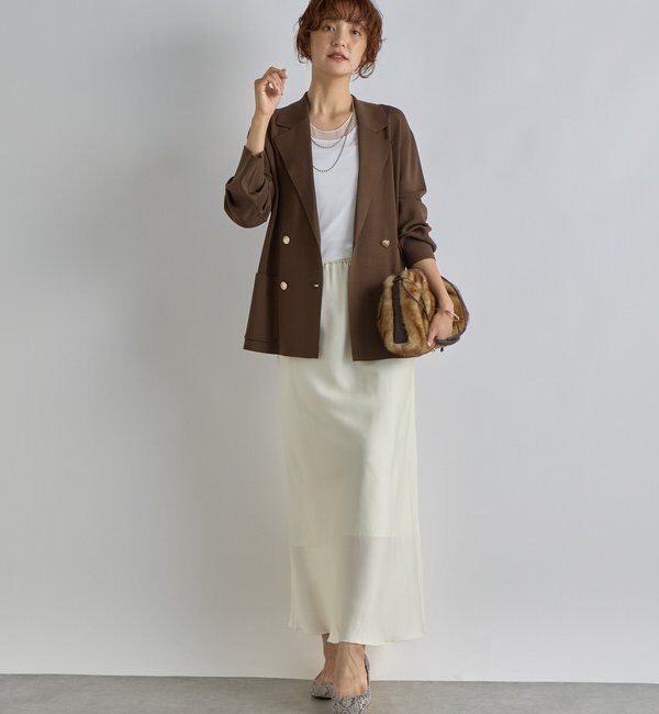  「【上品な揺れ感】キュプラ混バイアススカート」|スカート|