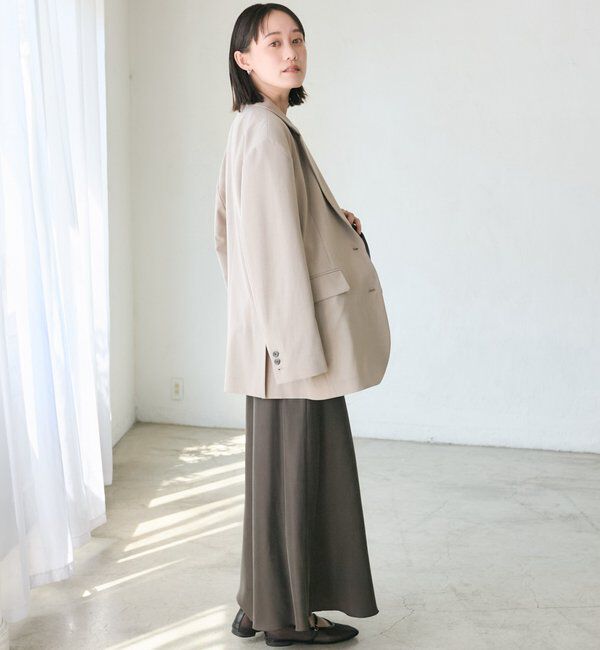  「【上品な揺れ感】キュプラ混バイアススカート」|スカート|