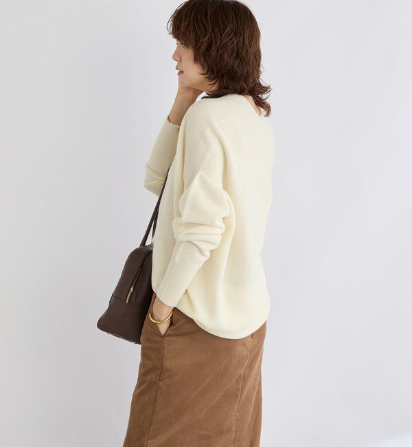  「【リバイバル/新色追加/7色展開】ウール100NEWバックボリュームニット」|ニット・セーター|