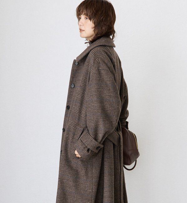  「【インフルエンサーSHIHO企画】チェックステンカラーコート」|その他|