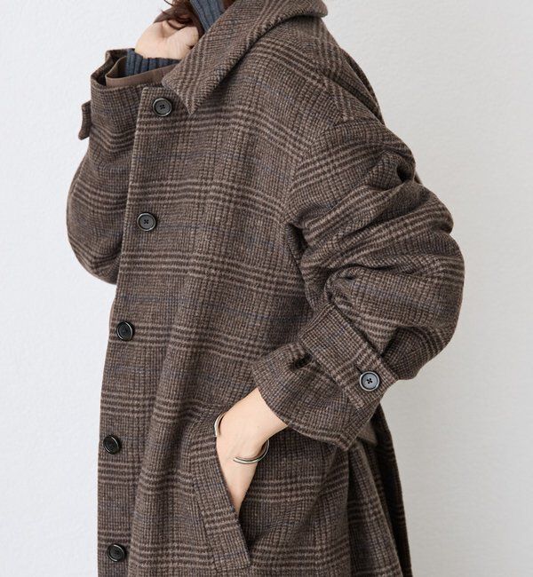  「【インフルエンサーSHIHO企画】チェックステンカラーコート」|その他|