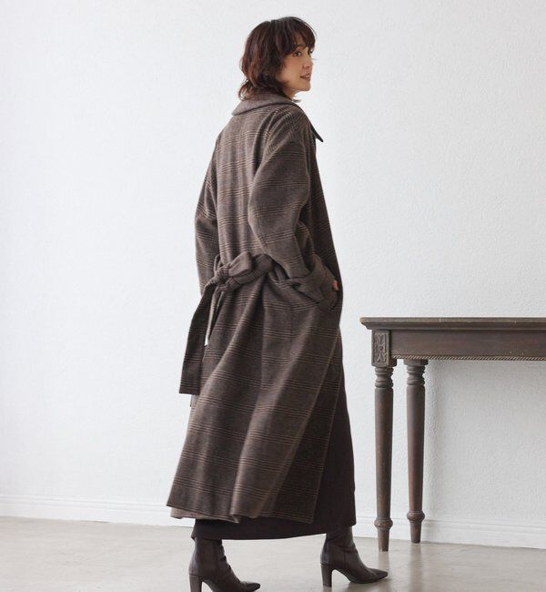  「【インフルエンサーSHIHO企画】チェックステンカラーコート」|その他|