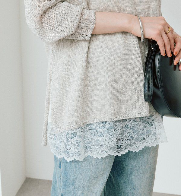  「【新色追加/鮮度抜群】レーストリムキャミソール」|シャツ・ブラウス|