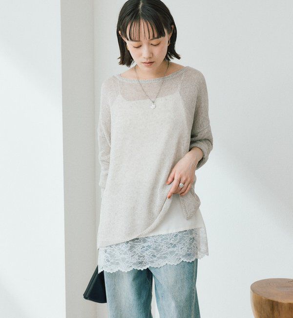  「【新色追加/鮮度抜群】レーストリムキャミソール」|シャツ・ブラウス|