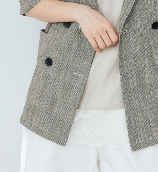  「【新色追加/鮮度抜群】レーストリムキャミソール」|シャツ・ブラウス|ベージュ