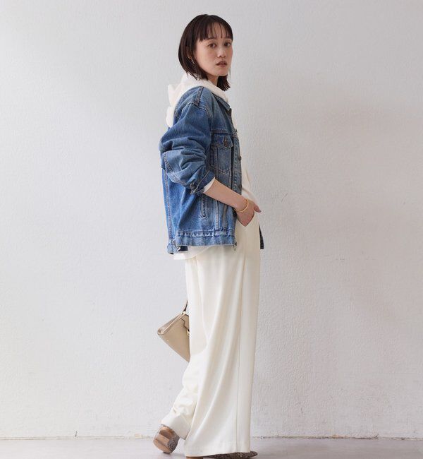  「【ロングシーズン活躍】スエットライクフーディニット」|ニット・セーター|