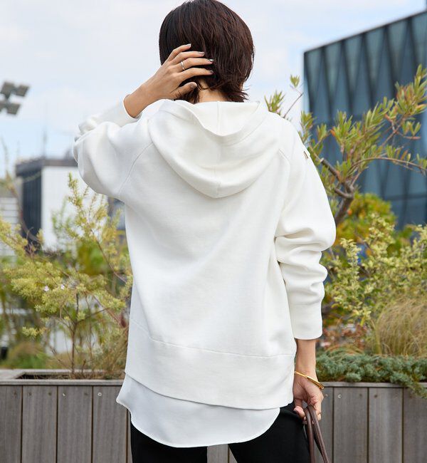  「【ロングシーズン活躍】スエットライクフーディニット」|ニット・セーター|