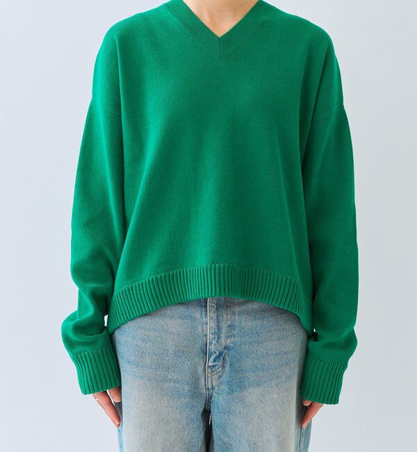  「【A・MONN(アモン)】Vネックニットプルオーバー」|ニット・セーター|