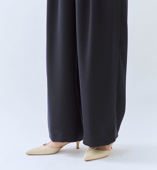  「【オケージョンや通勤に】ダブルサテンタックパンツ」|チノ|