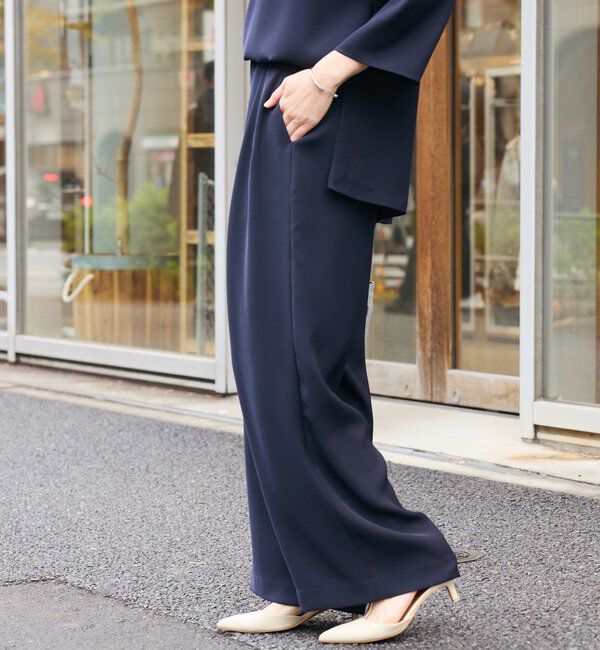  「【オケージョンや通勤に】ダブルサテンタックパンツ」|チノ|