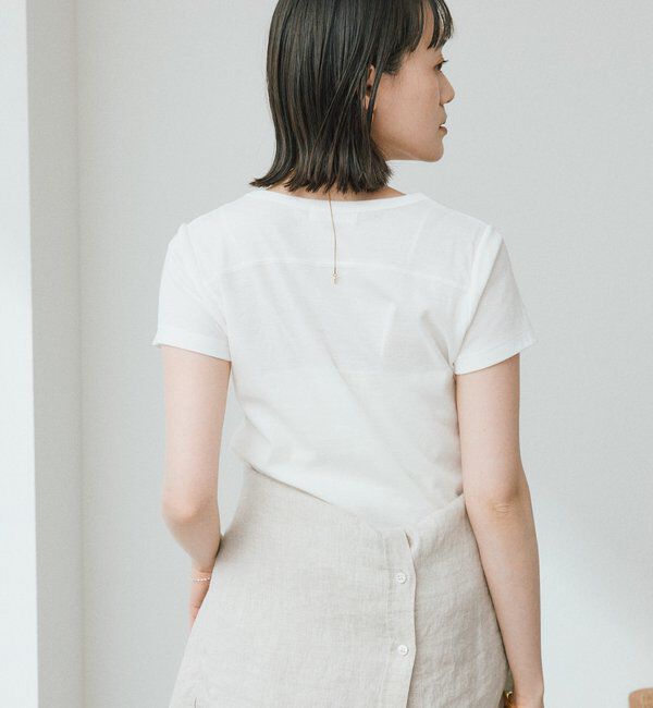  「【すっきり見え】コンパクトフライスTee」|Tシャツ・カットソー|