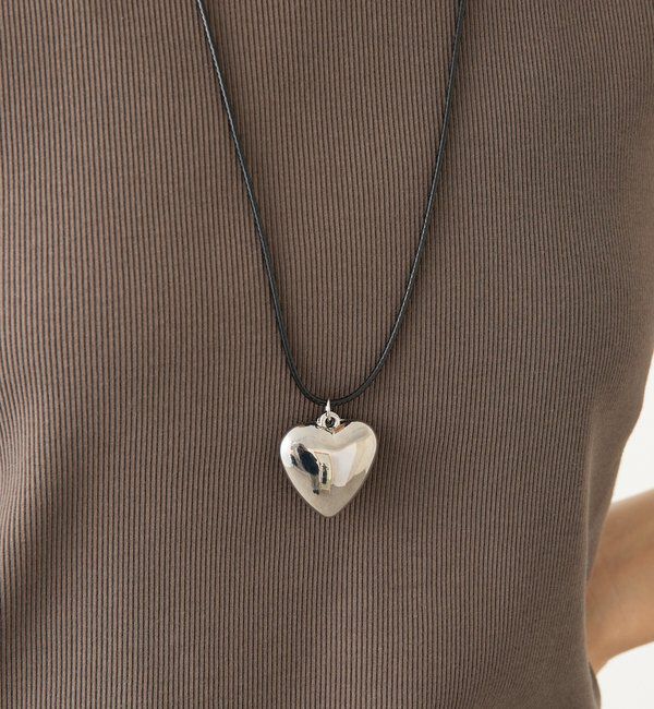  「【首元のアクセントに】HEARTスライドコードネックレス」|ネックレス|