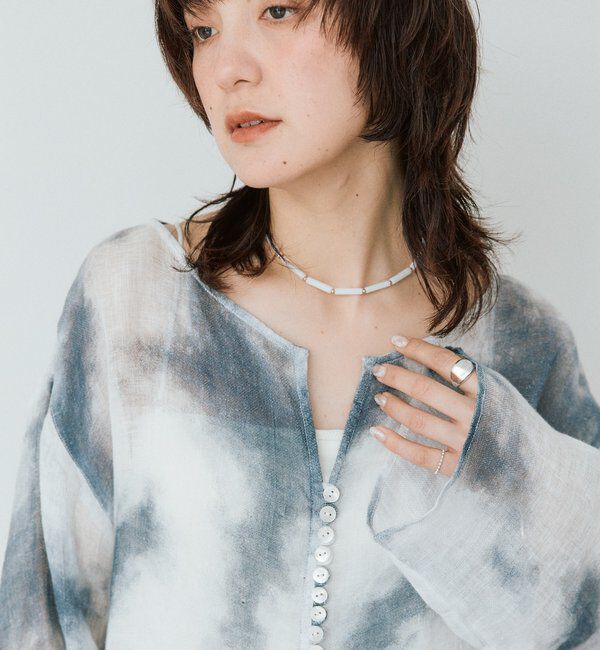  「【a Nice （ア ・ニース）】2WAYリネンブラウス」|シャツ・ブラウス|