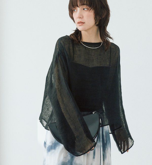  「【a Nice （ア ・ニース）】2WAYリネンブラウス」|シャツ・ブラウス|