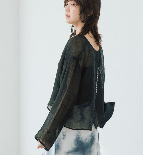  「【a Nice （ア ・ニース）】2WAYリネンブラウス」|シャツ・ブラウス|