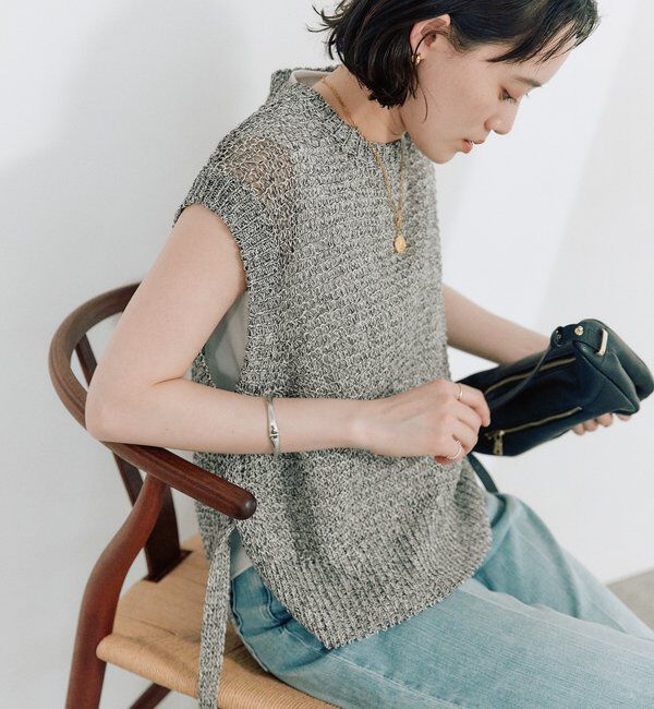 「予約【鮮度抜群】ラスティックニットベスト」|ニット・セーター|