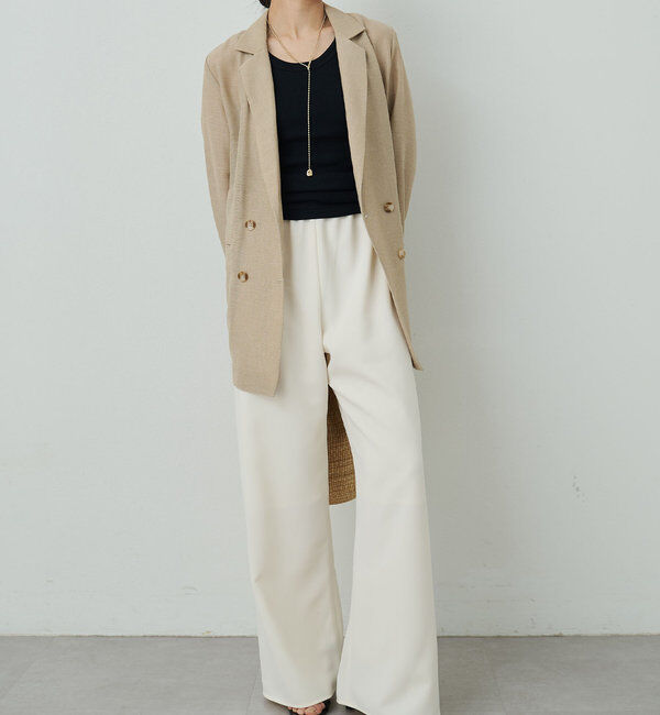  「【CHIKAコラボ】【美脚パンツ】ワイドドロストパンツ」|その他|