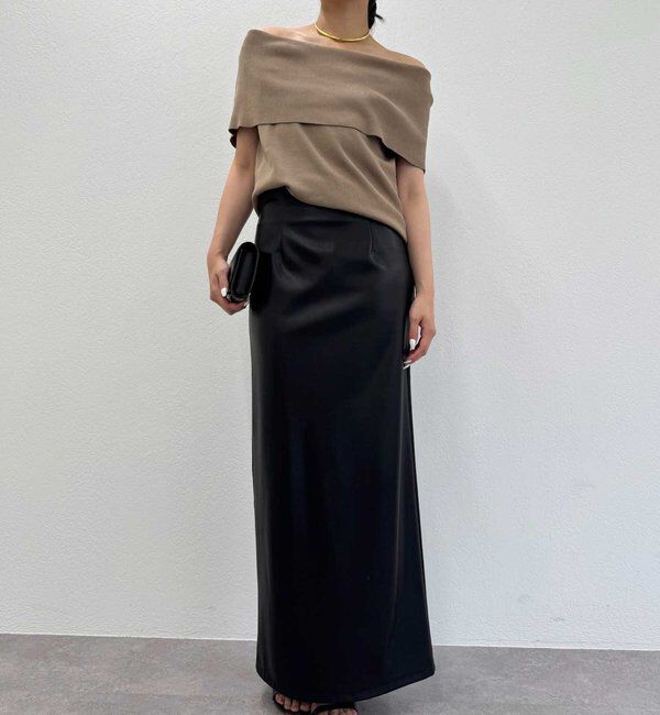  「フェイクレザータイトスカート」|スカート|