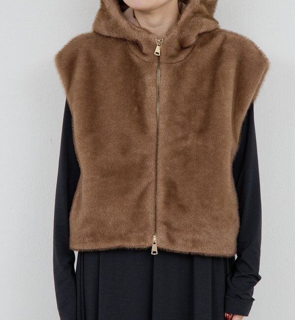  「【プラスワンで着映え！】フーディーファーベスト」|ベスト・ジレ|