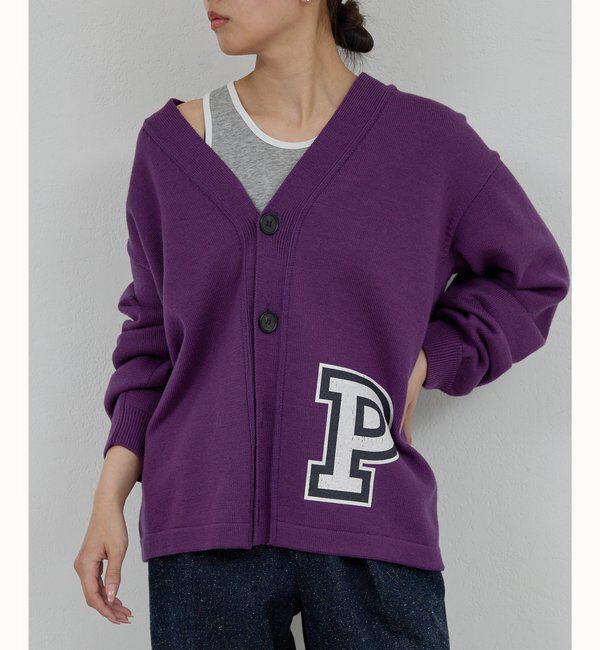  「【PEAS】レタードニットカーディガン」|ニット・セーター|