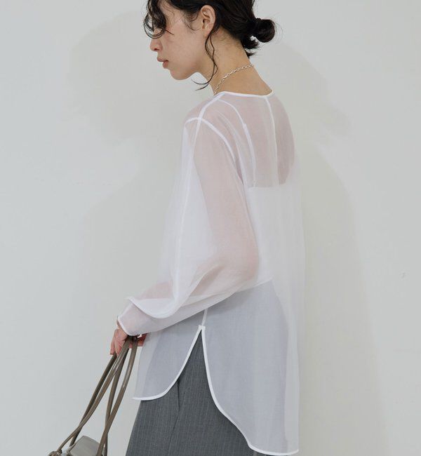  「シアーカーブスリーブブラウス」|シャツ・ブラウス|