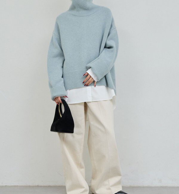  「【手洗い可】ウールタートルプルオーバー」|ニット・セーター|