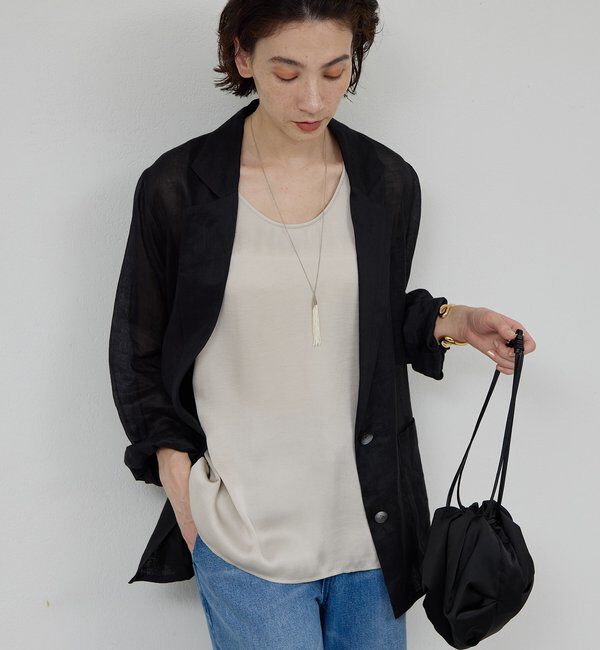  「エアリーサテンタンク」|シャツ・ブラウス|