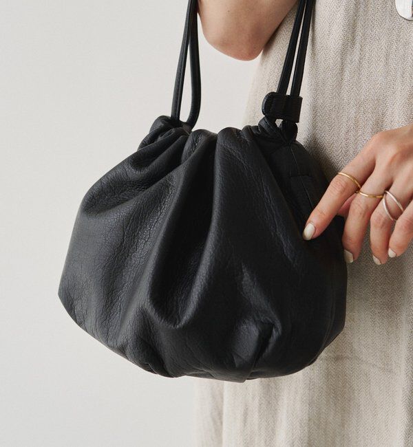  「レザー巾着4WAYショルダーバッグ」|ショルダー・メッセンジャー|