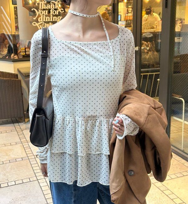  「ドットティアードプルオーバー」|Tシャツ・カットソー|