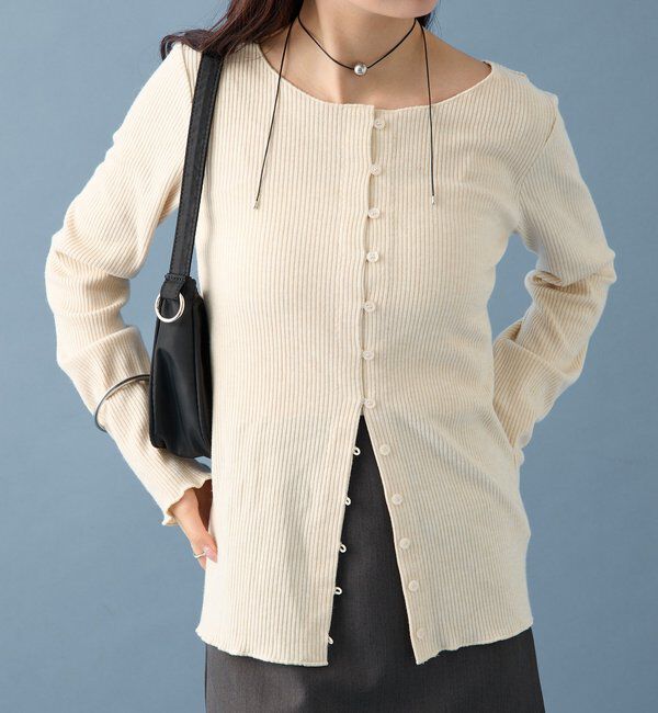  「起毛リブボタンカーディガン」|Tシャツ・カットソー|