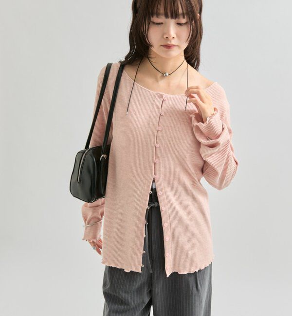  「起毛リブボタンカーディガン」|Tシャツ・カットソー|