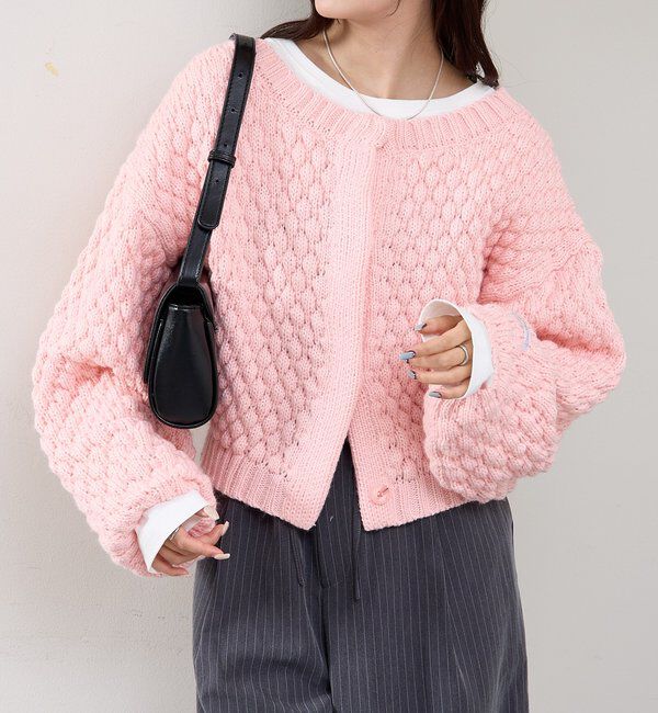  「ポコポコニットカーディガン」|カーディガン|