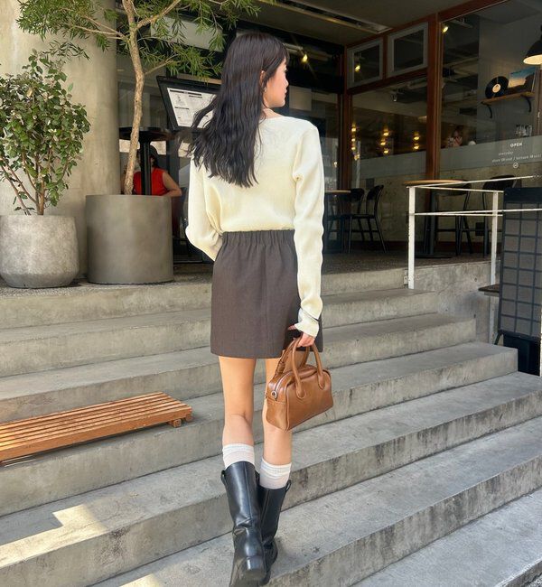  「オフショルリブニット」|ニット・セーター|